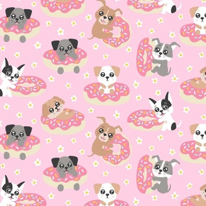 Donuts, Dogs, Daisies - Pastel Pink