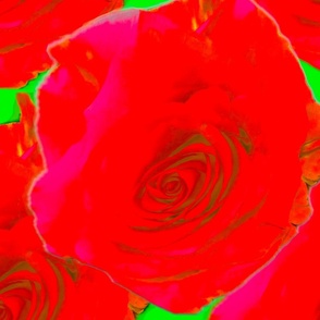 Red Roses Green Background / Red Roses Photography / Red Rose Photography