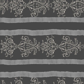 Royal  horizontal stripe charcoal