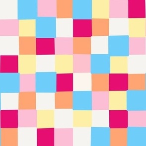 Wonky Checkerboard in Pastel