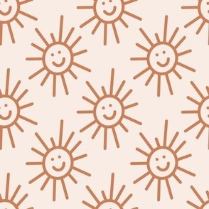 8x8 Neutral boho summer suns, warm tone background