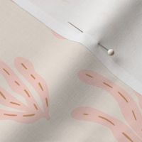 Minimal sea life   – Water weeds      - light pink and  cream             //   Big scale