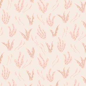 Minimal sea life   – Water weeds      - light pink and  cream             //   Big scale