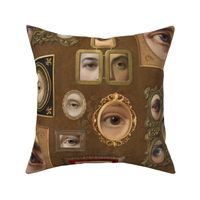 Victorian Eye Portraits in copper brown