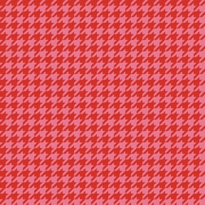 Houndstooth Texture - Decorative Geometry in Red and Pink / Medium
