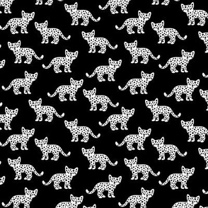 The monochrome minimal leopard - Wild gender neutral cats boho kids design black and white