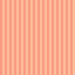(Small) Awning Beach Stripes - Peach and Coral Orange