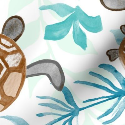 Turtle Tumble - Brown, Blue - Large Scale 