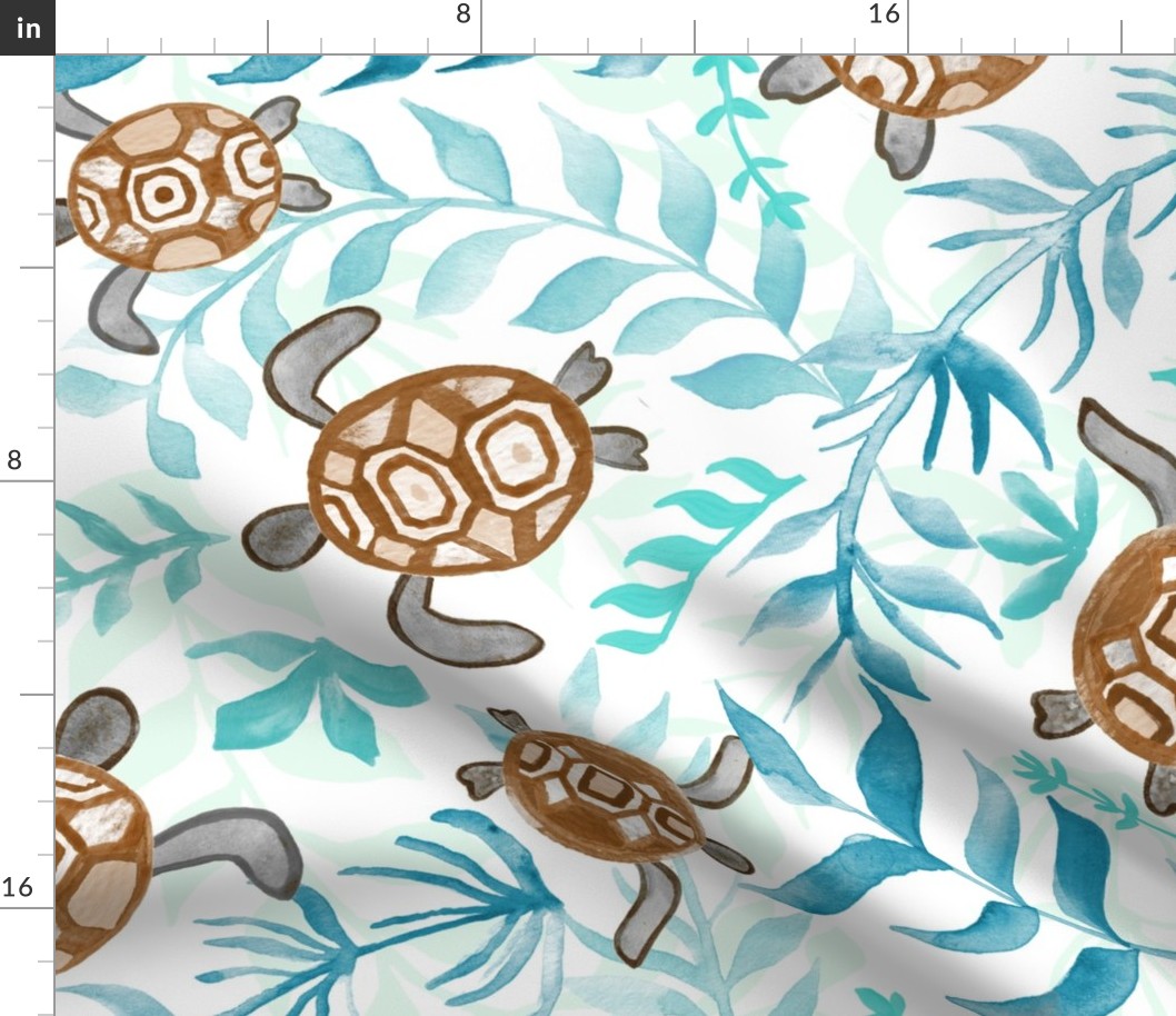 Turtle Tumble - Brown, Blue - Large Scale 