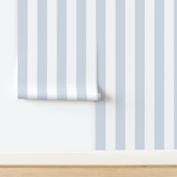 (Large) Awning Beach Stripes - Light Muted Baby Blue and White