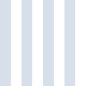 (Large) Awning Beach Stripes - Light Muted Baby Blue and White