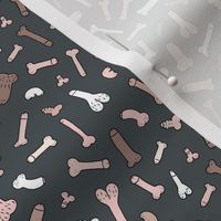 Funny adult penis print dicks body theme charcoal SMALL