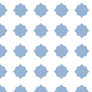geometric flower tile_light blue