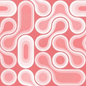 Topographic Dot Design - Retro Pinks