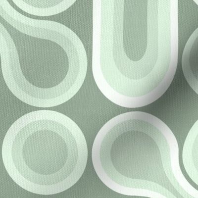 Topographic Dot Design - Retro Soft Sage 