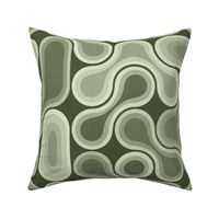 Topographic Dot Design - Forest Green