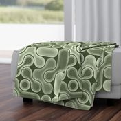 Topographic Dot Design - Forest Green