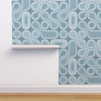 Topographic Dot Design - Soft Blue