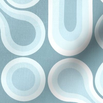 Topographic Dot Design - Soft Blue