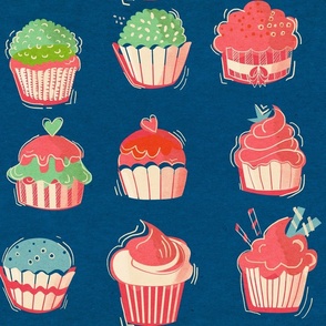 Large Yummy cupcakes by art for joy lesja saramakova gajdosikova