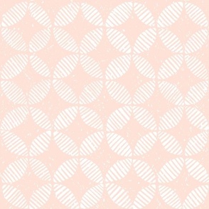 (small) Textured circular striped shapes - ballerina blush pink
