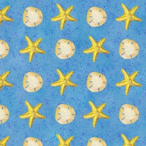 Starfish and Sand Dollars in the Ocean Blue (large)