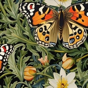 William Morris butterfly peacock eye butterfly