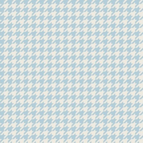 Houndstooth Texture - Decorative Geometry in Baby Blue and Ivory / Medium
