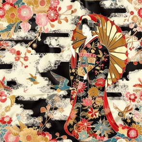 Geishas in sakura garden-6