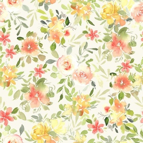 Summer Watercolor floral | Pale