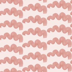 Textured and Tonal Squiggle Terracotta pink