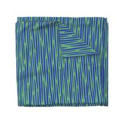 Blue and Green Zebra Stripe Print - large