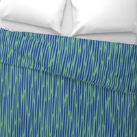 Blue and Green Zebra Stripe Print - large