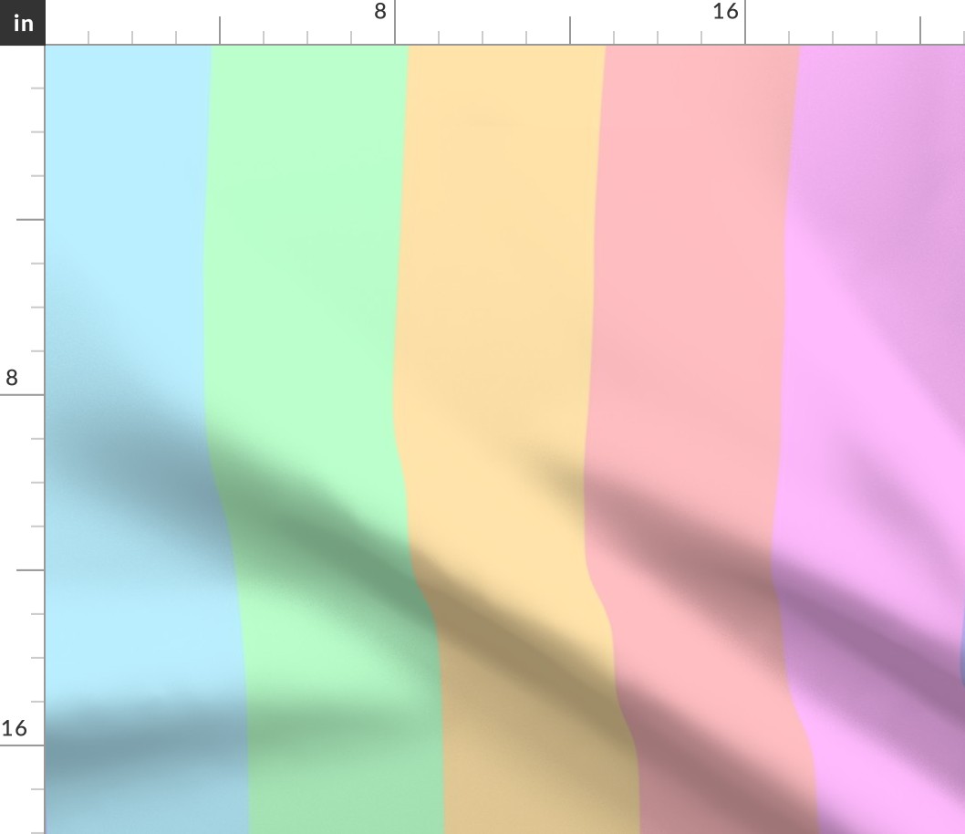 Large Pastel Rainbow Stripe