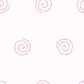 Small Narutomaki Swirl Spirals Diamond Repeat in Blush Pink