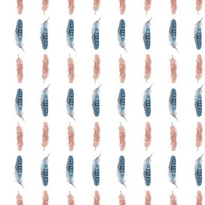 Watercolour feather stripes