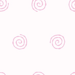 Large Narutomaki Swirl Spirals Diamond Repeat in Blush Pink