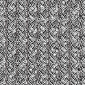 braid black and white ropes