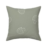 Cute Mushrooms - JUMBO 24x24 - Green