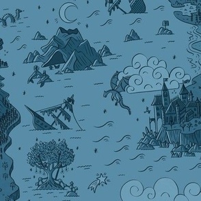 Fantasy Map Blue - Large