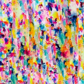 Rainbow Painted Abstract (Medium Scale)