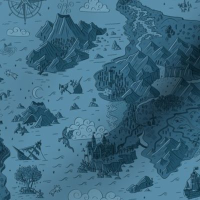 Fantasy Map Blue - Small