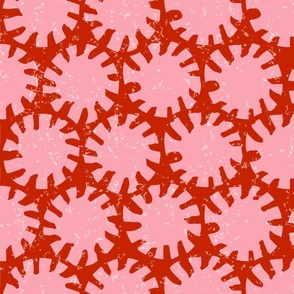 Peppermint Pattern - Pink and Red - Large