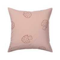 Cute Mushrooms - JUMBO 24x24 - Pink