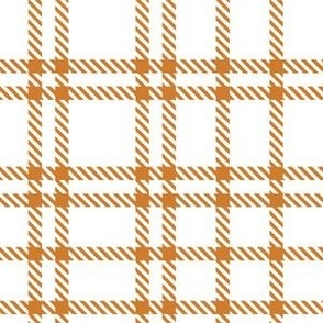 medium tartan plaid / pumpkin (white)