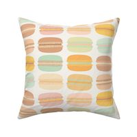 Vintage Macarons Retro Pastels large scale by Pippa Shaw