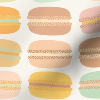 Vintage Macarons Retro Pastels large scale by Pippa Shaw