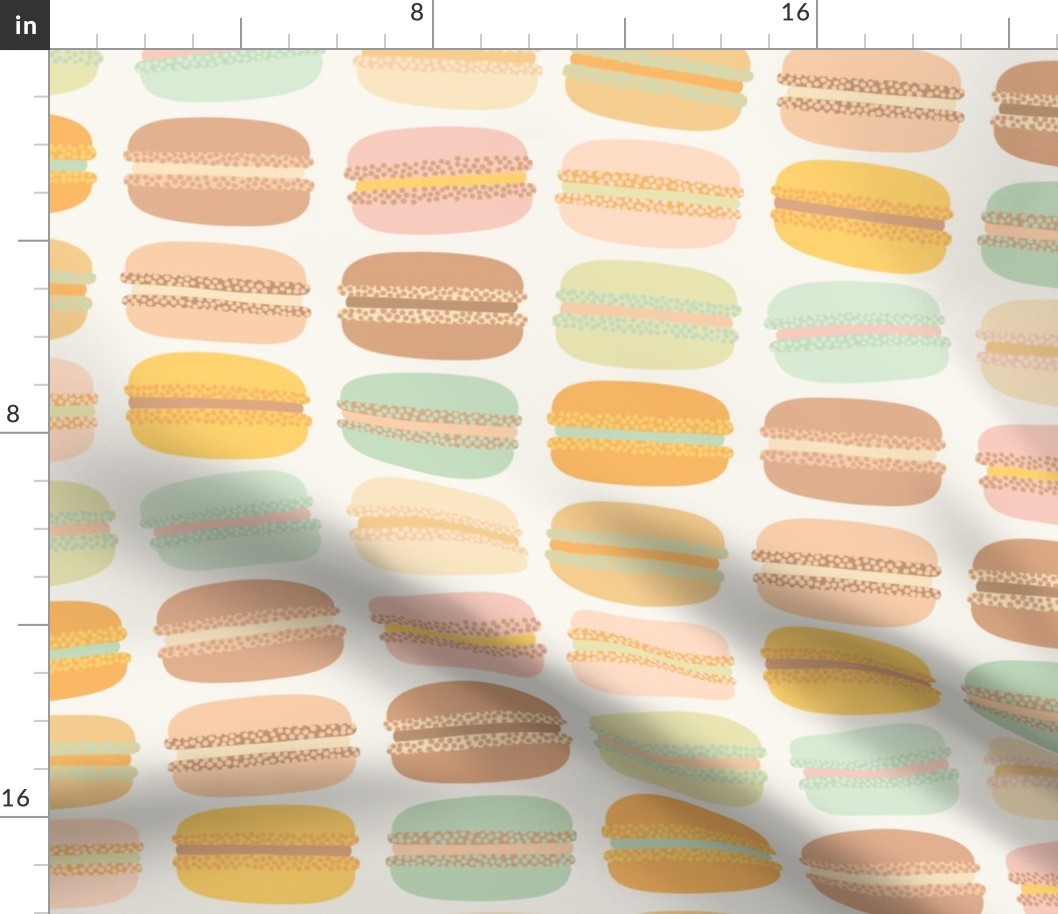 Vintage Macarons Retro Pastels large scale by Pippa Shaw