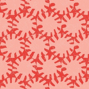 Peppermint Candy - Peach and Red - Large