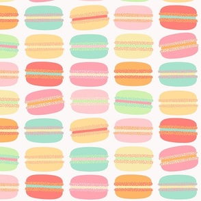 Macarons 1950s brights jumbo wallpaper scale by Pippa Shaw